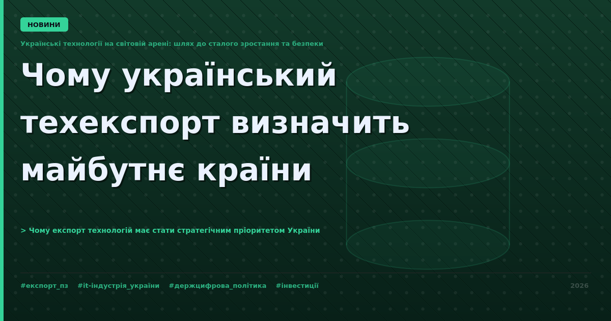 Українські технології на світовій арені: шлях до сталого зростання та безпеки